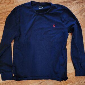 Polo Ralph Lauren Men's Custom Slim Fit 175/96A navy long sleeve T-shirt Medium